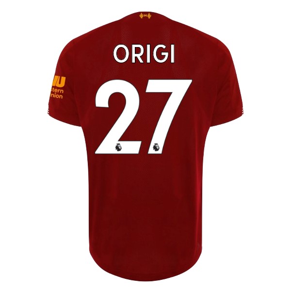Camiseta Liverpool NO.27 Origi 1ª 2019/20 Rojo